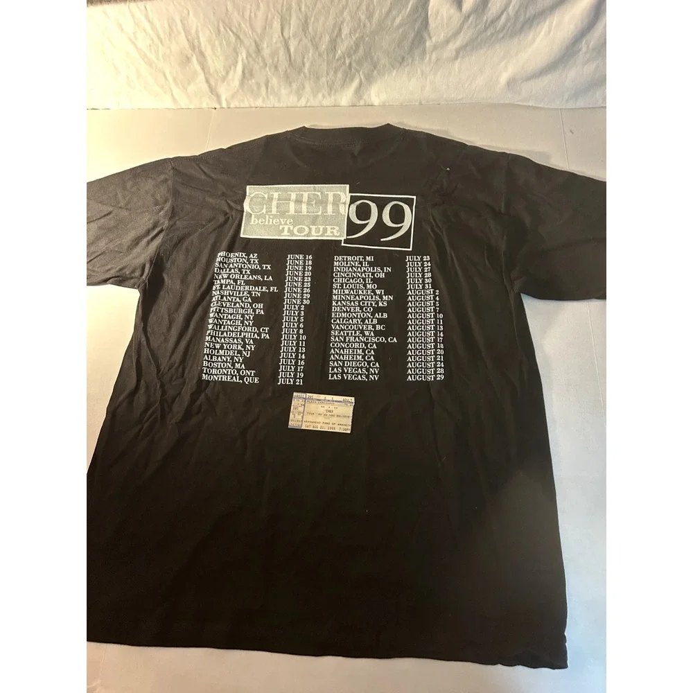 Cher 1999 Concert‎ Shirt with Ticket Stub in Amazing Condition Size XL